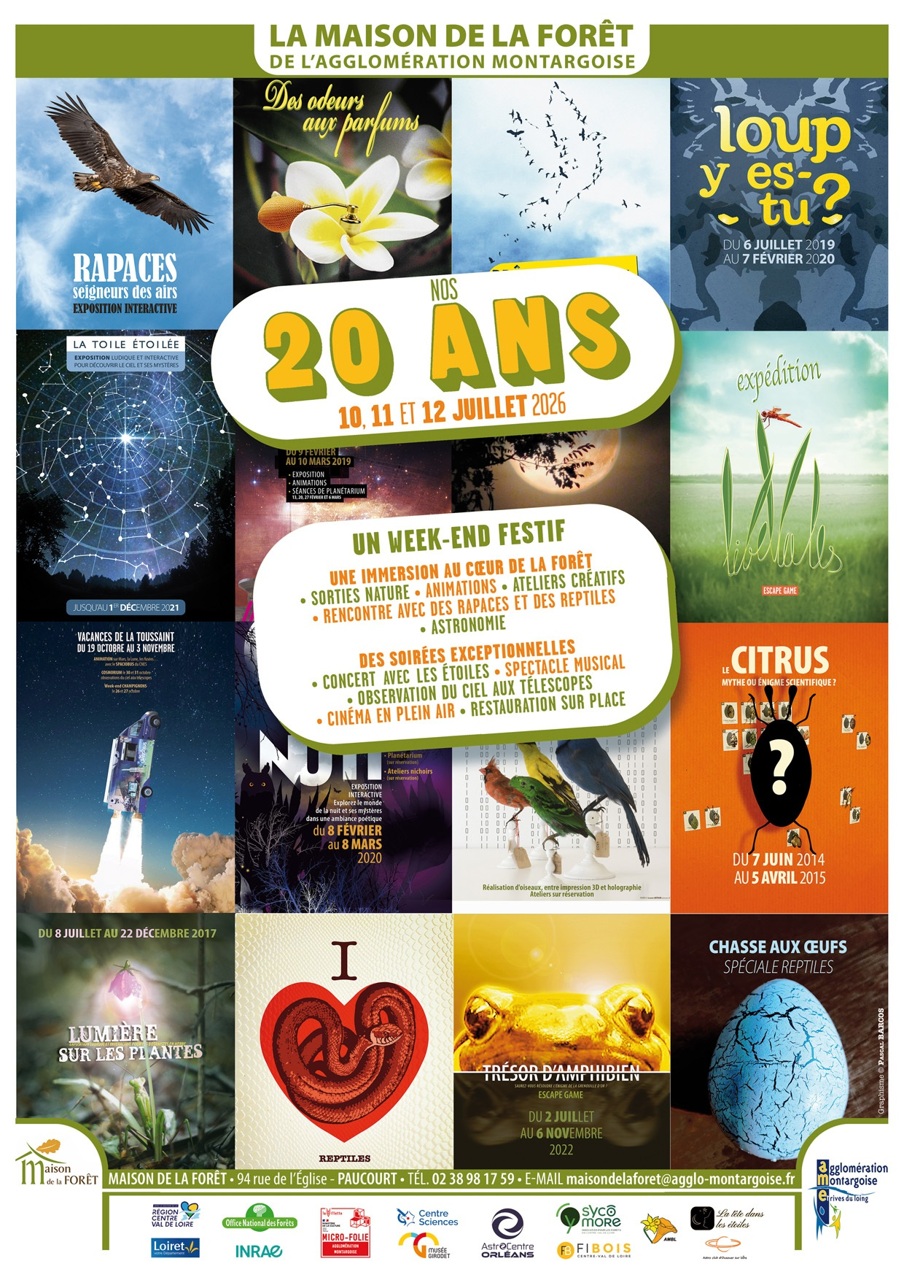Affiche des 20 ans de la Maison de la Forêt